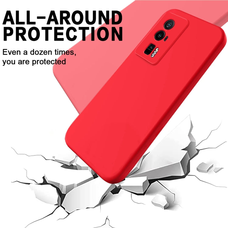 For Xiaomi Poco F5 Pro 5G / Redmi K60 / K60 Pro Pure Color Liquid Silicone Shockproof Phone Case(Red) - Xiaomi Cases by buy2fix | Online Shopping UK | buy2fix