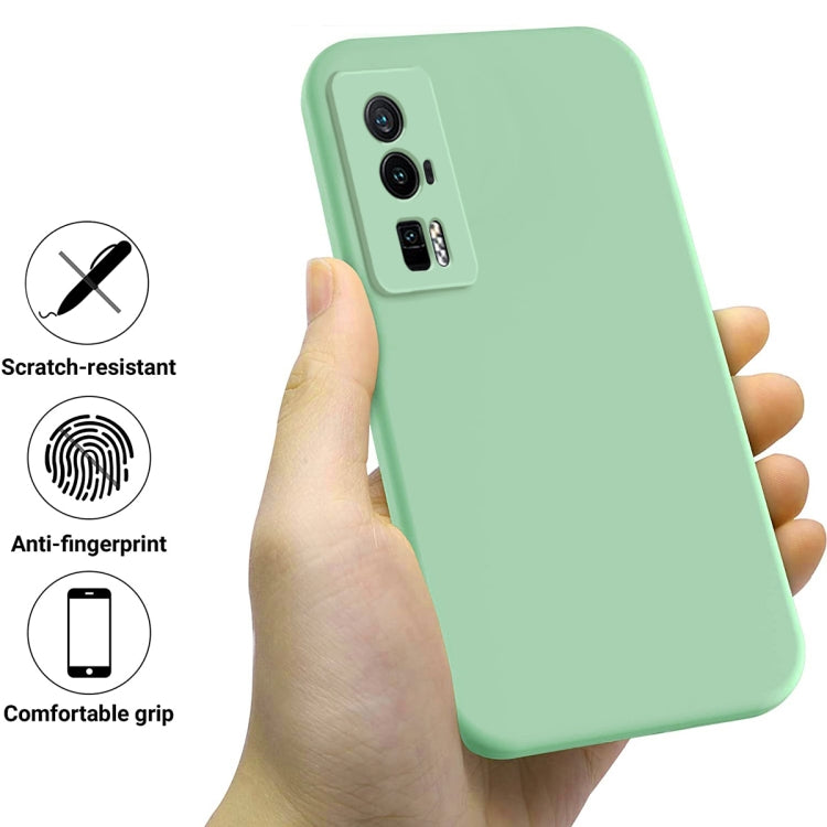 For Xiaomi Poco F5 Pro 5G / Redmi K60 / K60 Pro Pure Color Liquid Silicone Shockproof Phone Case(Green) - Xiaomi Cases by buy2fix | Online Shopping UK | buy2fix