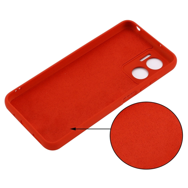 For Xiaomi Redmi 11 Prime 5G Pure Color Liquid Silicone Shockproof Phone Case(Red) - Xiaomi Cases by buy2fix | Online Shopping UK | buy2fix