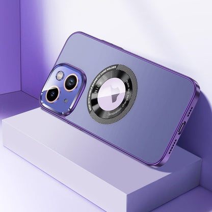 For iPhone 13 CD Texture MagSafe Magnetic Phone Case(Dark Purple) - iPhone 13 Cases by buy2fix | Online Shopping UK | buy2fix