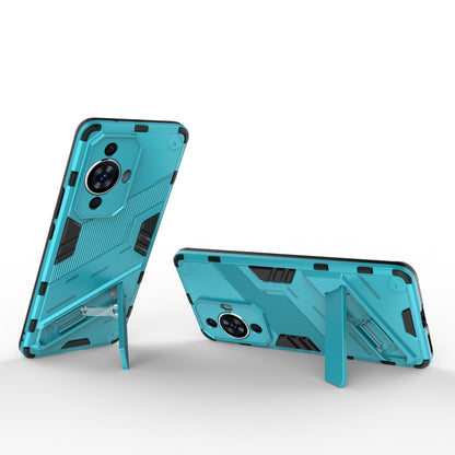 For Huawei nova 11 Pro 4G Punk Armor 2 in 1 PC + TPU Phone Case with Holder(Blue) - Huawei Cases by buy2fix | Online Shopping UK | buy2fix