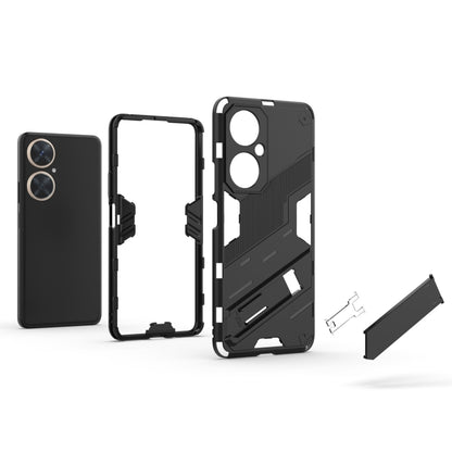 For Huawei nova 11i 4G Punk Armor 2 in 1 PC + TPU Phone Case with Holder(Light Red) - Huawei Cases by buy2fix | Online Shopping UK | buy2fix