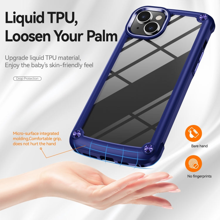 For iPhone 15 TPU + PC Lens Protection Phone Case(Blue) - iPhone 15 Cases by buy2fix | Online Shopping UK | buy2fix