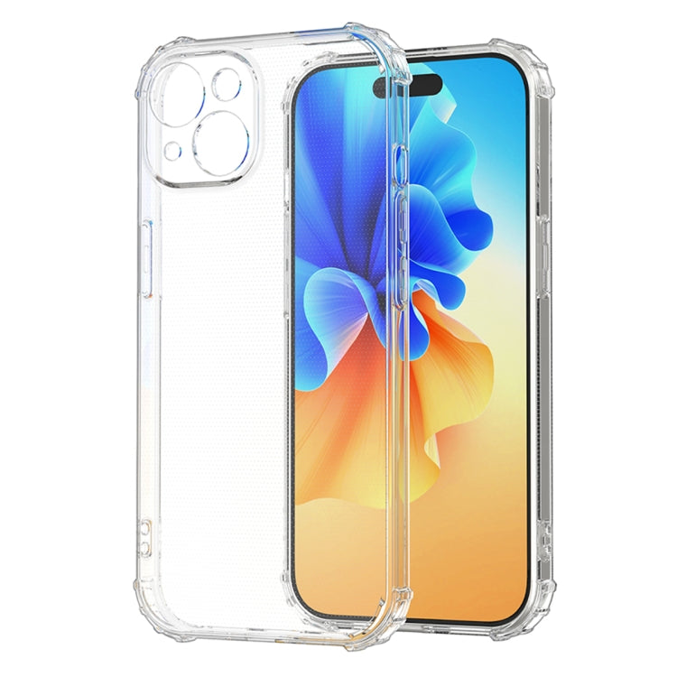 For iPhone 15 Four-Corner Shockproof Clear TPU Phone Case(Transparent) - iPhone 15 Cases by buy2fix | Online Shopping UK | buy2fix