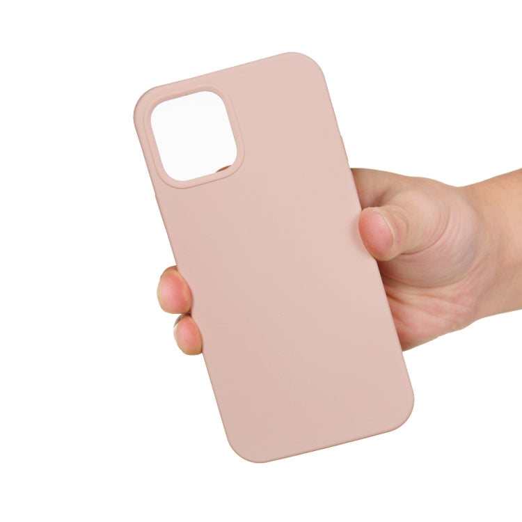 For iPhone 15 Plus Solid Color Silicone Phone Case(Sand Pink) - iPhone 15 Plus Cases by buy2fix | Online Shopping UK | buy2fix