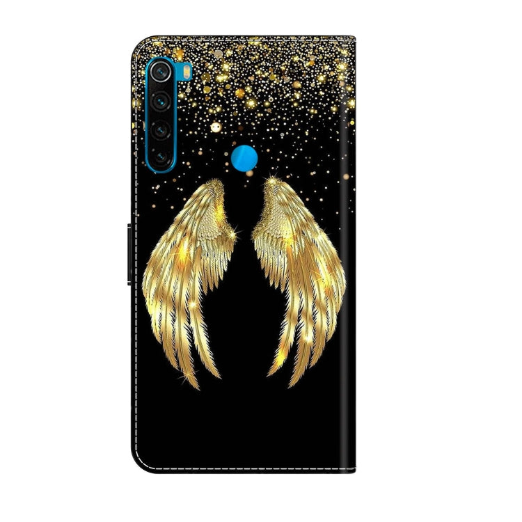 For Xiaomi Redmi Note 8 Crystal 3D Shockproof Protective Leather Phone Case(Golden Wings) - Xiaomi Cases by buy2fix | Online Shopping UK | buy2fix