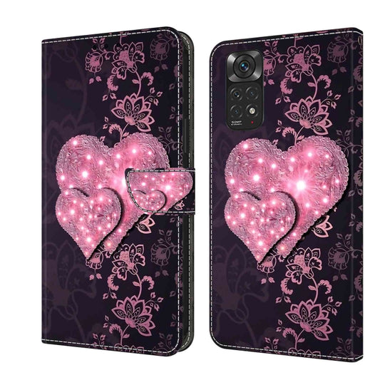 For Xiaomi Redmi Note 11 Global Crystal 3D Shockproof Protective Leather Phone Case(Lace Love) - Xiaomi Cases by buy2fix | Online Shopping UK | buy2fix