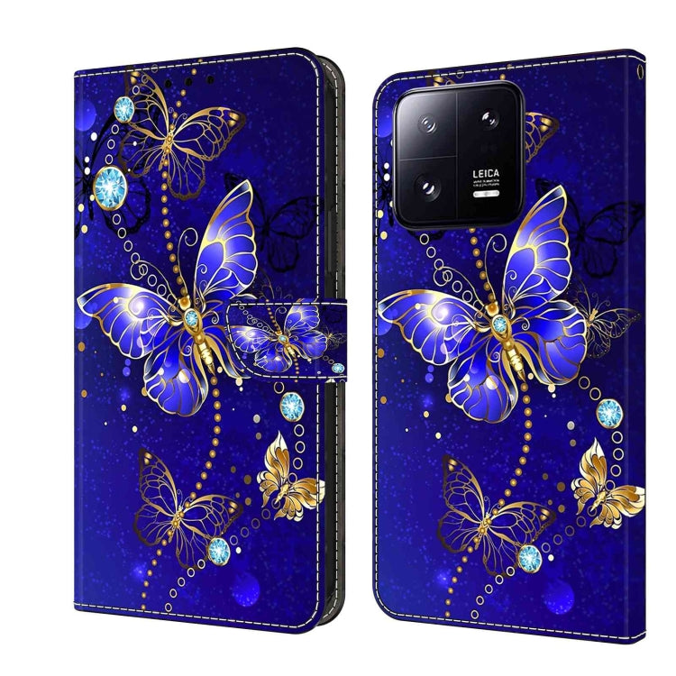 For Xiaomi 13 Pro Crystal 3D Shockproof Protective Leather Phone Case(Diamond Butterfly) - 13 Pro Cases by buy2fix | Online Shopping UK | buy2fix