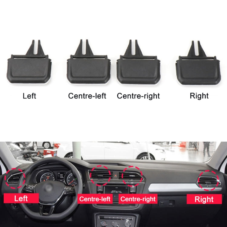For Volkswagen Tiguan L 17-21 Car Air Conditioning Air Outlet Paddle, Left Driving(Middle-Right) - Air Conditioning System by buy2fix | Online Shopping UK | buy2fix
