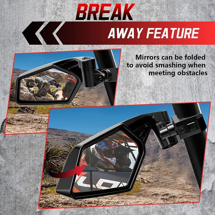 For Can-Am BRP UTV Maverick X3 Off-Road Vehicle Rearview Mirror, Model:UTV-17D - Convex Mirror & Accessories by buy2fix | Online Shopping UK | buy2fix