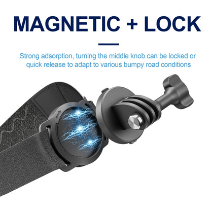 STARTRC Action Camera Magnetic POV View Bracket Quick Release Headband - Head Belt by STARTRC | Online Shopping UK | buy2fix