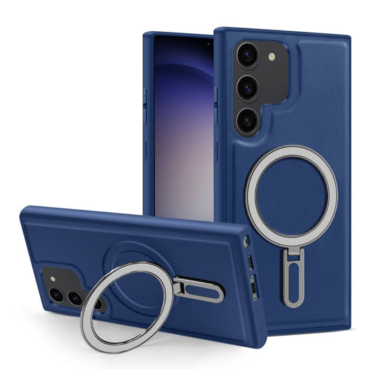 For Samsung Galaxy S23 5G MagSafe Magnetic Holder Phone Case(Royal Blue) - Galaxy S23 5G Cases by buy2fix | Online Shopping UK | buy2fix