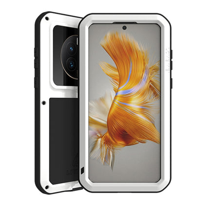 For Huawei Mate 50 Pro LOVE MEI POWERFUL Metal Shockproof Life Waterproof Dustproof Phone Case(White) - Huawei Cases by LOVE MEI | Online Shopping UK | buy2fix