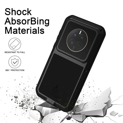 For Huawei Mate 50 LOVE MEI POWERFUL Metal Shockproof Life Waterproof Dustproof Phone Case(Red) - Huawei Cases by LOVE MEI | Online Shopping UK | buy2fix