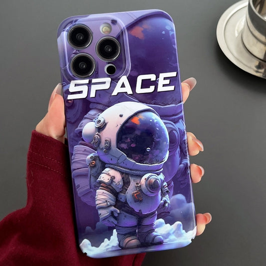For iPhone 11 Pro Painted Pattern Precise Hole PC Phone Case(Purple Astronaut) - iPhone 11 Pro Cases by buy2fix | Online Shopping UK | buy2fix