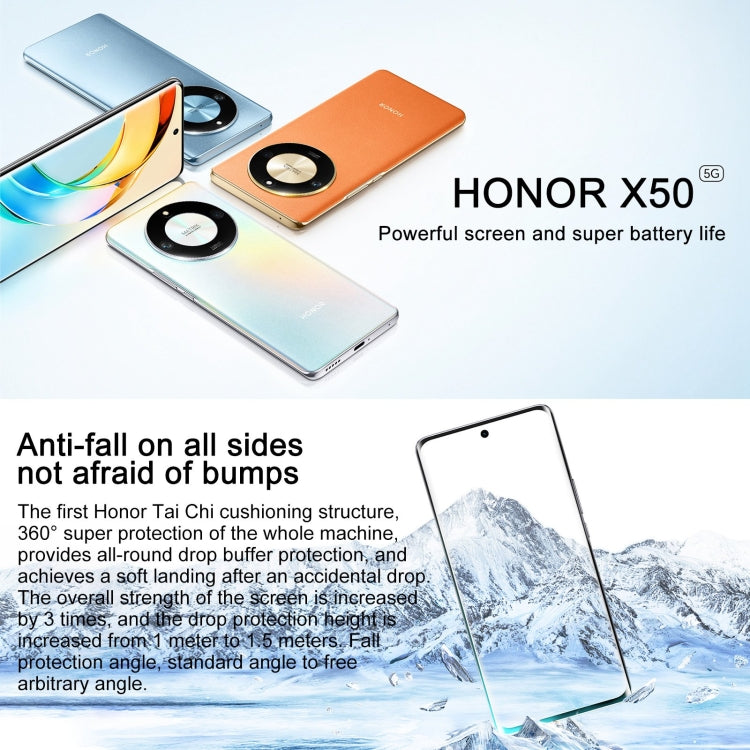 Honor X50 5G, 108MP Camera, 6.78 inch MagicOS 7.1.1 Snapdragon 6 Gen1 Octa Core up to 2.2GHz, Network: 5G, OTG, Not Support Google Play, Memory:8GB+128GB(Blue) - Honor by Huawei | Online Shopping UK | buy2fix