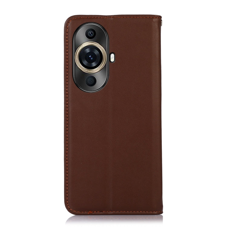 For Huawei Nova 11 Pro / 11 Ultra KHAZNEH Nappa Top Layer Cowhide Leather Phone Case(Brown) - Huawei Cases by buy2fix | Online Shopping UK | buy2fix