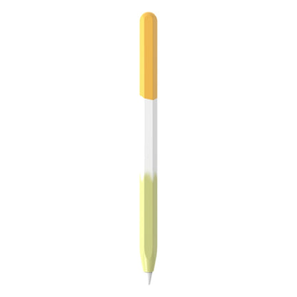 For Apple Pencil 1 LOVE MEI Rainbow Liquid Silicone Protective Pen Case(Yellow) - Pencil Accessories by LOVE MEI | Online Shopping UK | buy2fix