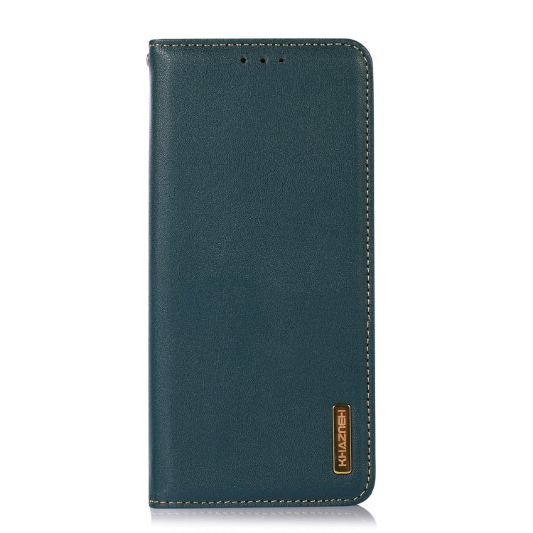 For Samsung Galaxy M34 5G KHAZNEH Nappa Top Layer Cowhide Leather Phone Case(Green) - Galaxy Phone Cases by buy2fix | Online Shopping UK | buy2fix