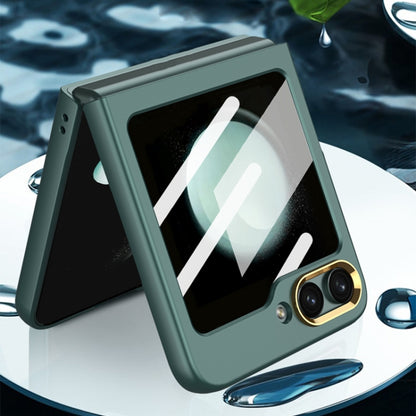 For Samsung Galaxy Z Flip5 GKK Integrated Ultra-thin Electroplating Lens Frame Phone Case(Silver) - Galaxy Z Flip5 Cases by GKK | Online Shopping UK | buy2fix