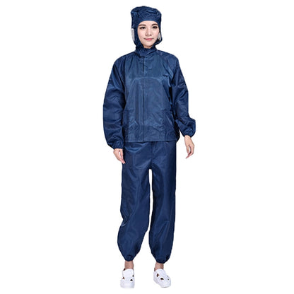 Striped Anti-static Split Hood Dust-proof Work Suit, Size:XXXL(Navy Blue) - Protective Clothing by buy2fix | Online Shopping UK | buy2fix