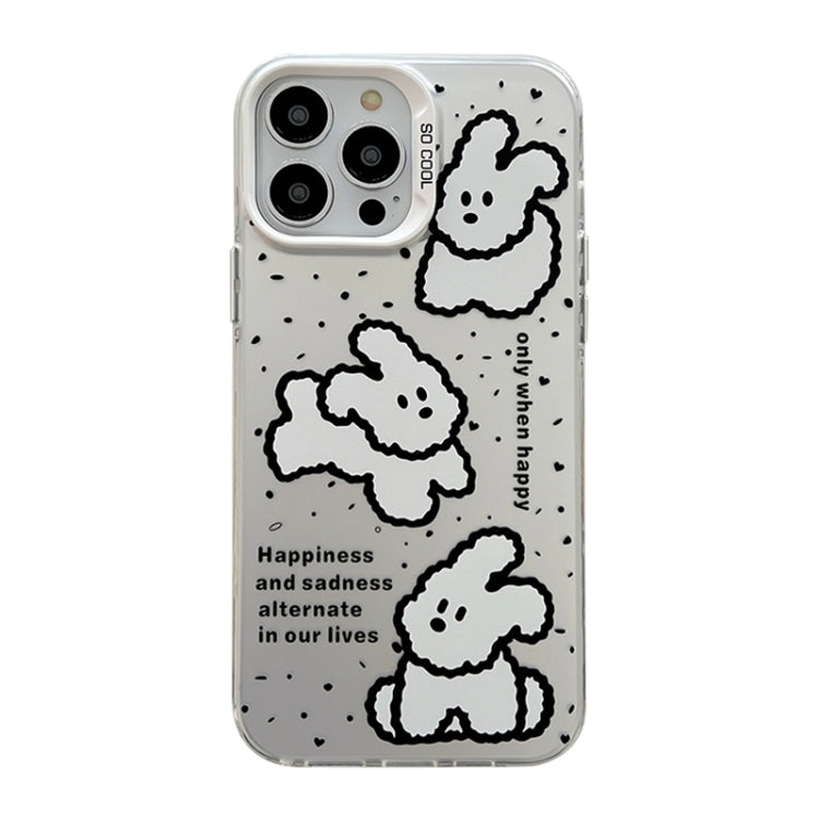 For iPhone 15 Pro Max Cute Animal Pattern Series PC + TPU Phone Case(White Puppy) - iPhone 15 Pro Max Cases by buy2fix | Online Shopping UK | buy2fix