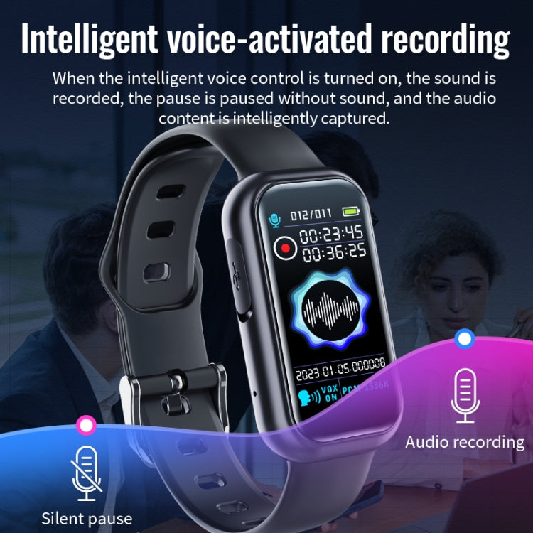 JNN S16 Smart HD Noise Reduction Bluetooth MP3 Voice Control Recording Bracelet, Memory:4GB - Smart Wristbands by JNN | Online Shopping UK | buy2fix