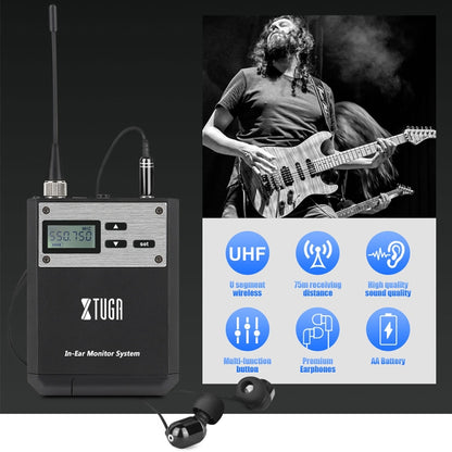 XTUGA  IEM1100 Professional Wireless In Ear Monitor System 5 BodyPacks(AU Plug) - Microphone by XTUGA | Online Shopping UK | buy2fix
