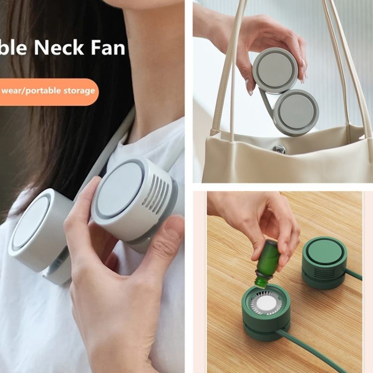 DQ209 Portable Hanging Neck Mute Aroma Diffuser Small Fan(Apricot) - Electric Fans by buy2fix | Online Shopping UK | buy2fix