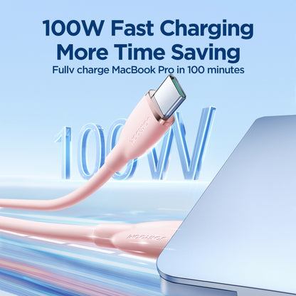 JOYROOM SA29-CC5 100W USB-C/Type-C to USB-C/Type-C Liquid Silicone Fast Charging Data Cable, Length: 1.2m(Pink) - USB-C & Type-C Cable by JOYROOM | Online Shopping UK | buy2fix
