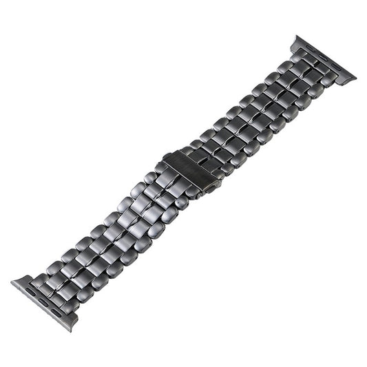 For Apple Watch Series 6 40mm Five Beads Titanium Steel Watch Band(Grey) - Watch Bands by buy2fix | Online Shopping UK | buy2fix