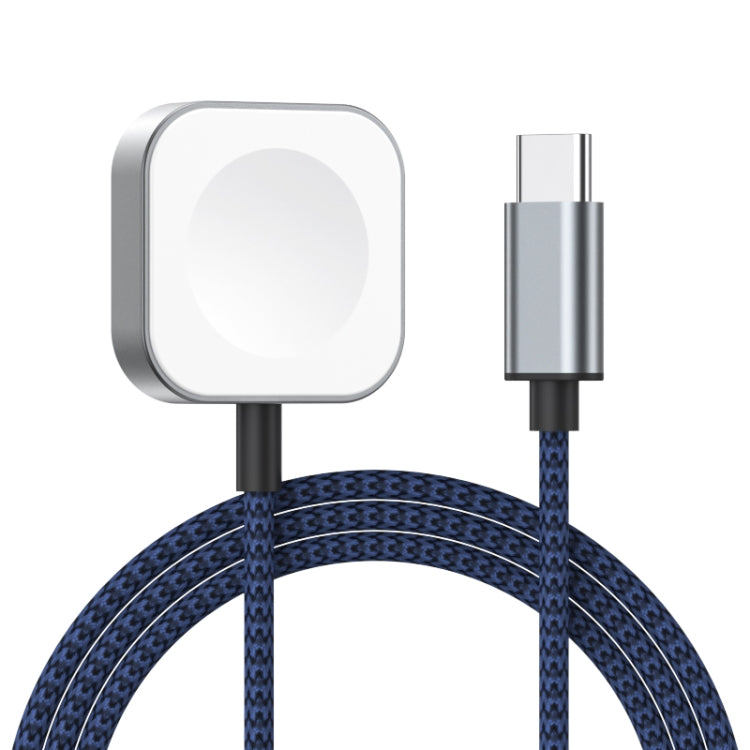 For Apple Watch Type-C Interface Magnetic Charger(Blue) - Charger / Holder by buy2fix | Online Shopping UK | buy2fix