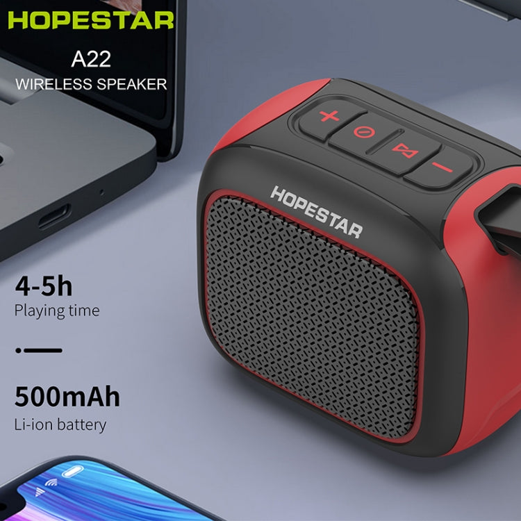 HOPESTAR A22 IPX6 Waterproof Portable Bluetooth Speaker Outdoor Subwoofer(Blue Red) - Mini Speaker by HOPESTAR | Online Shopping UK | buy2fix