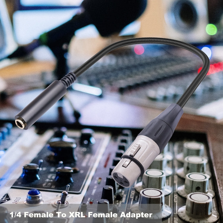 0.3m 6.35mm Female to XLR Female Microphone Audio Conversion Cable - Microphone Audio Cable & Connector by buy2fix | Online Shopping UK | buy2fix