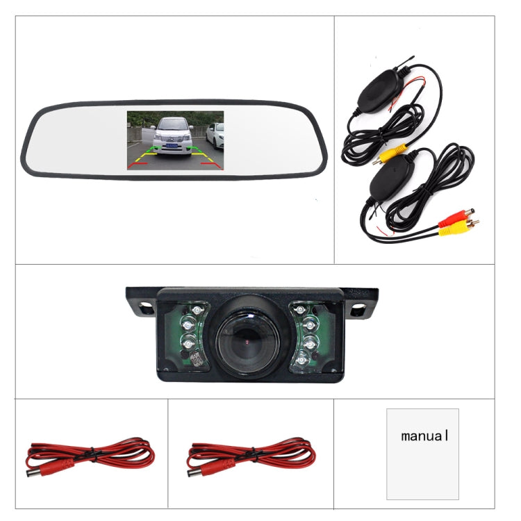 PZ705 415-W 4.3 inch TFT LCD Car External Wireless Rear View Monitor for Car Rearview Parking Video Systems - In Car by buy2fix | Online Shopping UK | buy2fix