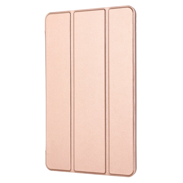 For Huawei Matepad 10.4 GEBEI Shockproof Horizontal Flip Leather Case with Three-folding Holder(Rose Gold) - Huawei by GEBEI | Online Shopping UK | buy2fix