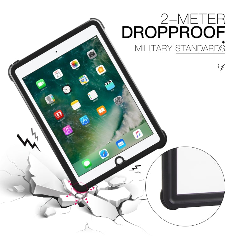 For iPad 9.7 (2017) / (2018) / Air RedPepper Shockproof Waterproof PC + TPU Protective Case with Holder(Black) - iPad 9.7 (2018) & (2017) Cases by RedPepper | Online Shopping UK | buy2fix