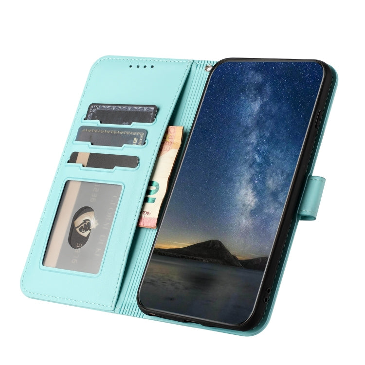 For iPhone 15 Pro Max Datura Flower Embossed Flip Leather Phone Case(Light blue) - iPhone 15 Pro Max Cases by buy2fix | Online Shopping UK | buy2fix