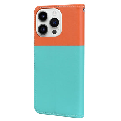 For iPhone 15 Pro Max Cute Pet Series Color Block Buckle Leather Phone Case(Sky Blue) - iPhone 15 Pro Max Cases by buy2fix | Online Shopping UK | buy2fix