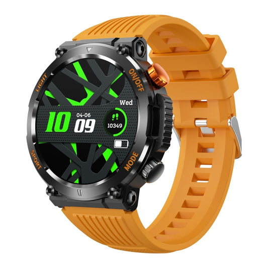 HT17 1.46 inch Round Screen Bluetooth Smart Watch, Support Health Monitoring & 100+ Sports Modes(Orange) - Smart Watches by buy2fix | Online Shopping UK | buy2fix