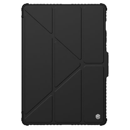 For Samsung Galaxy Tab S9+ NILLKIN Bumper Pro Multi-angle Folding Style Tablet Leather Case(Black) - Galaxy Tab S9+ Cases by NILLKIN | Online Shopping UK | buy2fix