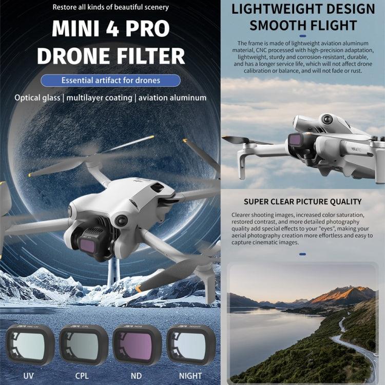 For DJI Mini 4 Pro JSR KB Series Drone Camera Lens Filter, Filter:ND32PL - Mavic Lens Filter by JSR | Online Shopping UK | buy2fix