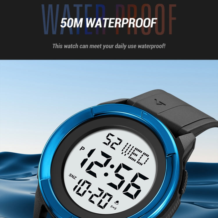 SKMEI 2047 Multifunctional Men 50M Waterproof Sports Digital Wrist Watch(Black) - Silicone Strap Watches by SKMEI | Online Shopping UK | buy2fix