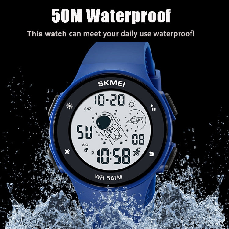 SKMEI 2068 Multifunctional Men 50M Waterproof Noctilucent Sports Digital Wrist Watch(Black White) - Silicone Strap Watches by SKMEI | Online Shopping UK | buy2fix