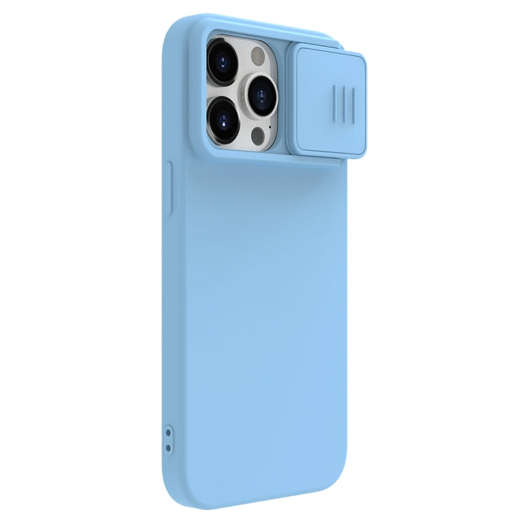 For iPhone 15 Pro NILLKIN CamShield Liquid Silicone Phone Case(Sky Blue) - iPhone 15 Pro Cases by NILLKIN | Online Shopping UK | buy2fix