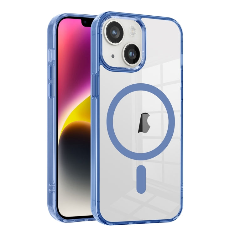 For iPhone 14 Ice Color Magnetic Series PC + Acrylic Magsafe Phone Case(Far Peak Blue) - iPhone 14 Cases by buy2fix | Online Shopping UK | buy2fix