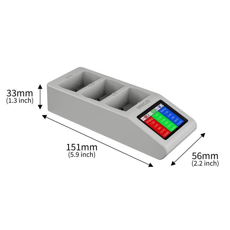 For DJI Mini 4 Pro / Mini 3/ Mini 3 Pro STARTRC 3 in 1 Charging Butler Battery Charger with Screen(Grey) - Other by STARTRC | Online Shopping UK | buy2fix