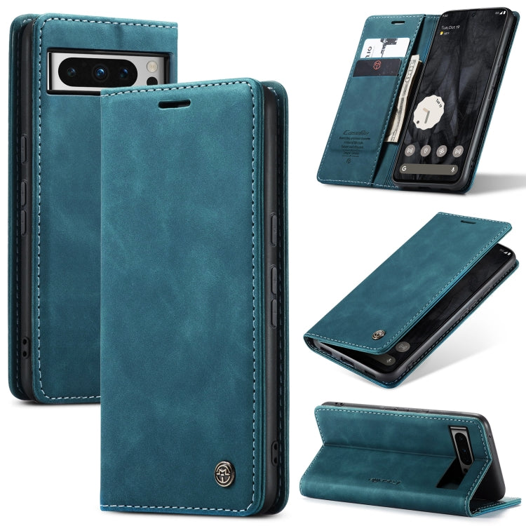 For Google Pixel 8 Pro CaseMe 013 Multifunctional Horizontal Flip Leather Phone Case(Blue) - Google Cases by CaseMe | Online Shopping UK | buy2fix