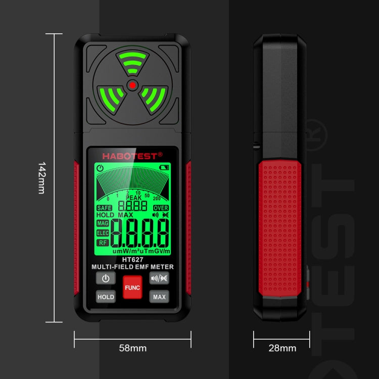 HABOTEST HT627 Electromagnetic Radiation Detector - Radiation Detector by HABOTEST | Online Shopping UK | buy2fix