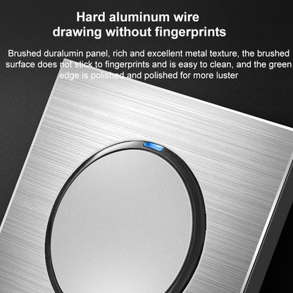 86mm Gray Aluminum Wire Drawing LED Switch Panel, Style:Four Open Dual Control - Consumer Electronics by buy2fix | Online Shopping UK | buy2fix